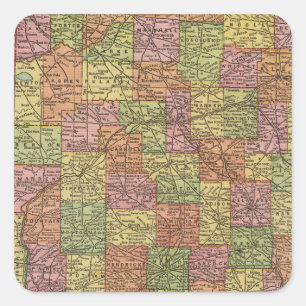 Indiana 10 square sticker