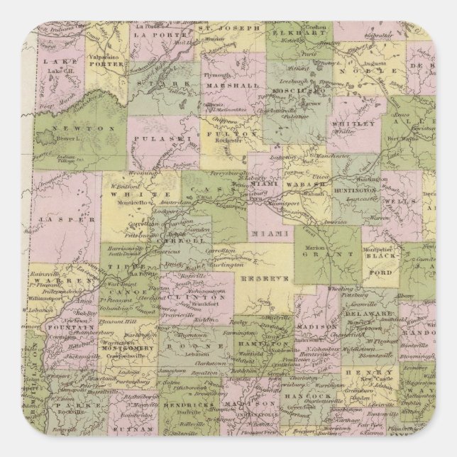 Indiana 12 square sticker (Front)