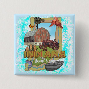 Indiana 15 cm square badge