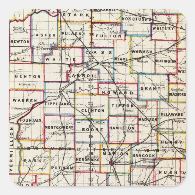 Indiana 2 square sticker (Front)