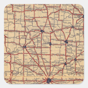 Indiana 5 square sticker