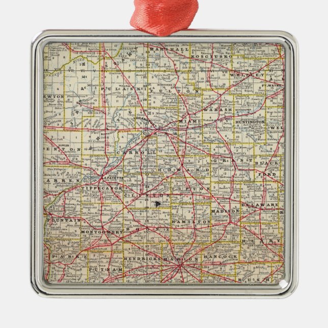 Indiana 7 metal tree decoration (Front)