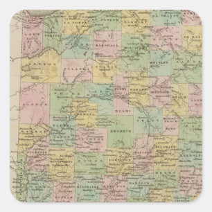 Indiana 7 square sticker