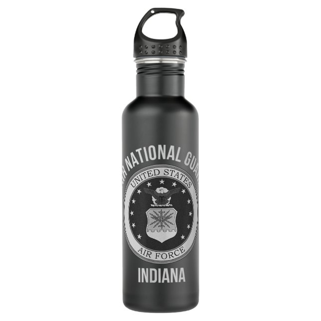 Indiana Air National Guard  710 Ml Water Bottle (Front)