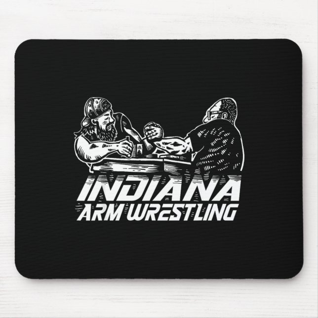 Indiana Arm Wrestling  Mouse Mat (Front)