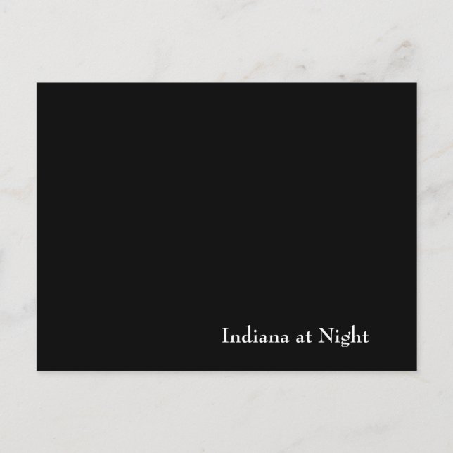 Indiana at Night Postcard (Front)