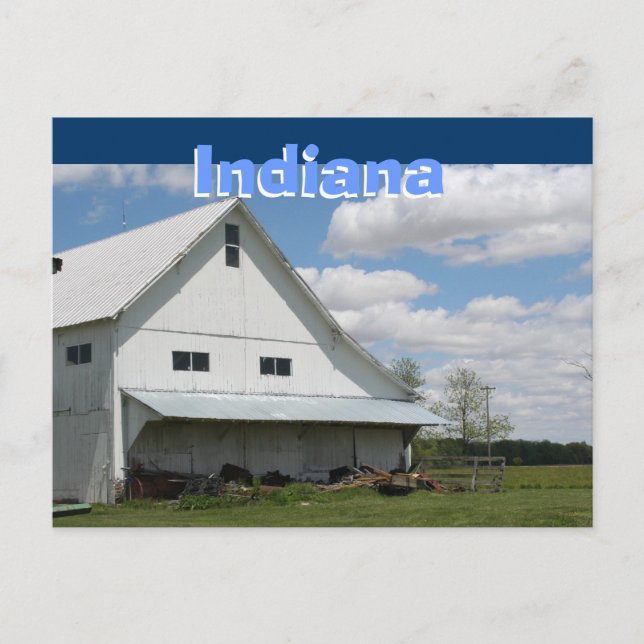 Indiana Barnyard Postcard (Front)
