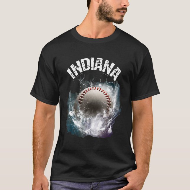 Indiana Baseball Retro T-Shirt (Front)