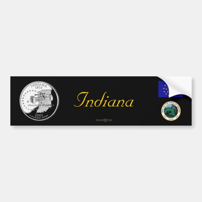 INDIANA BUMPER STICKER (Front)