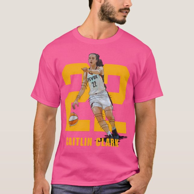 Indiana Caitlin Clark 22 Cartoon Women Basketball T-Shirt (Front)