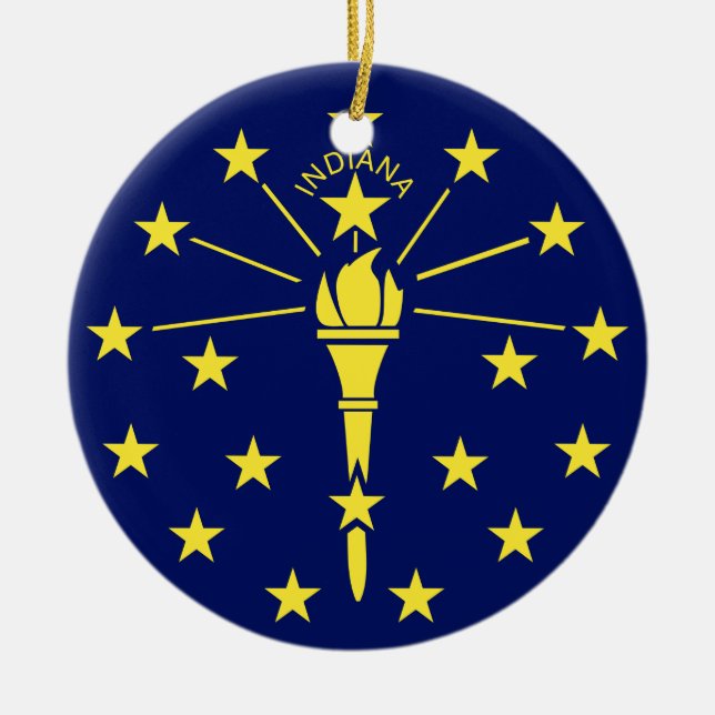 Indiana Ceramic Tree Decoration (Front)