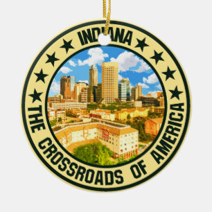 Indiana                                            ceramic tree decoration