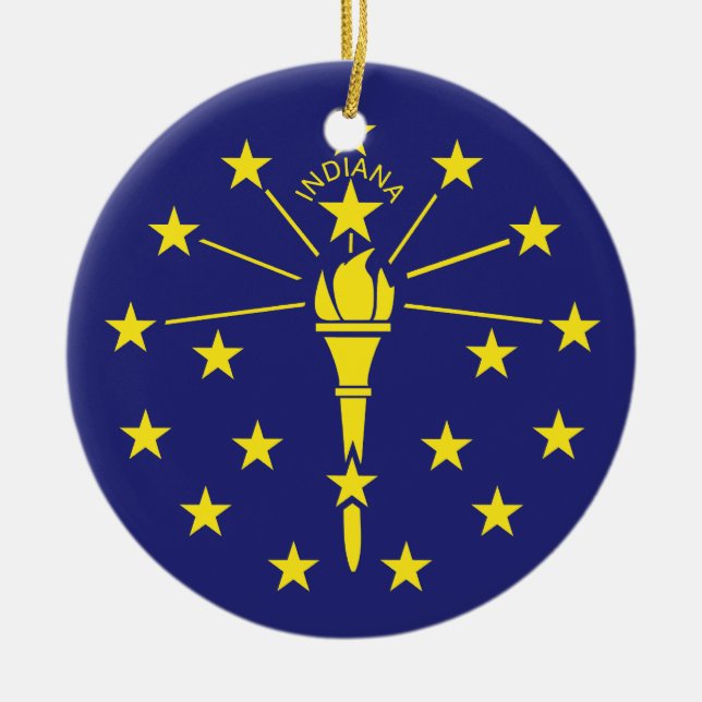 INDIANA CERAMIC TREE DECORATION (Front)