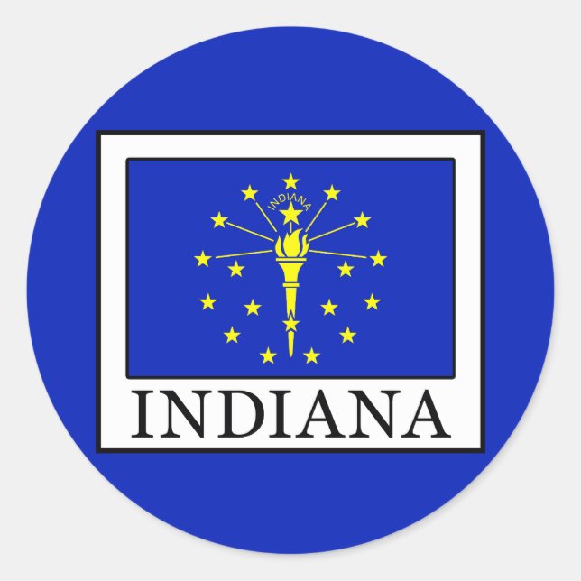 Indiana Classic Round Sticker (Front)