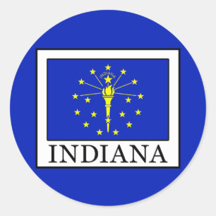 Indiana Classic Round Sticker