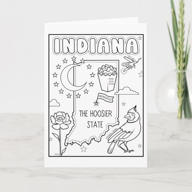 indiana colour me collage holiday card (Front)