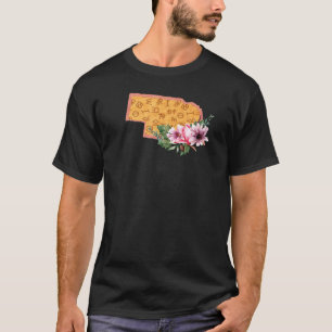 Indiana Cow Brands Western Floral Swag Cute T-Shirt