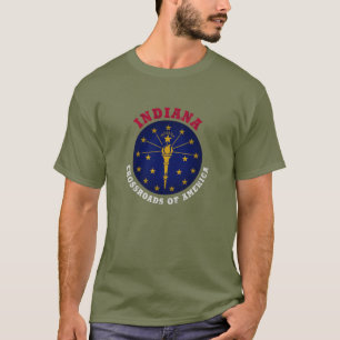 INDIANA CROSSROADS STATE FLAG T-Shirt