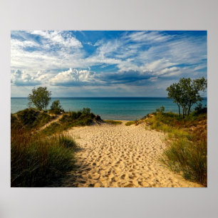 Indiana Dunes, Lake Michigan Poster