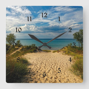 Indiana Dunes, Lake Michigan Square Wall Clock