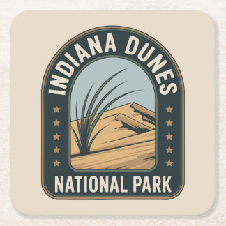 Indiana Dunes National Park Adventure Square Paper Coaster