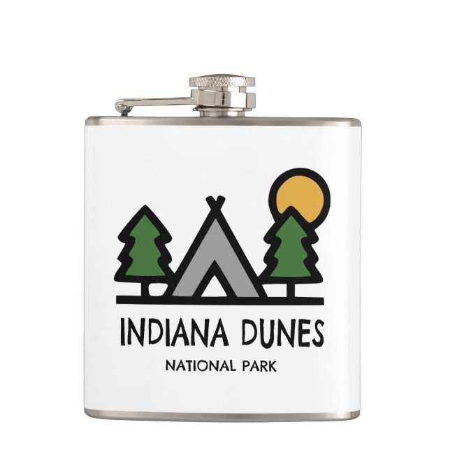 Indiana Dunes National Park Hip Flask (Front)