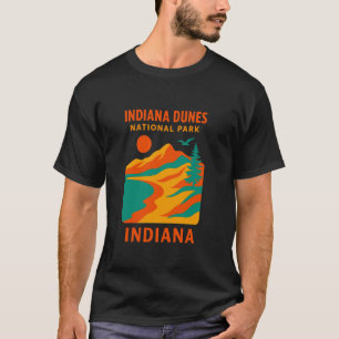 Indiana Dunes National Park Indiana Hike 70s Retro T-Shirt