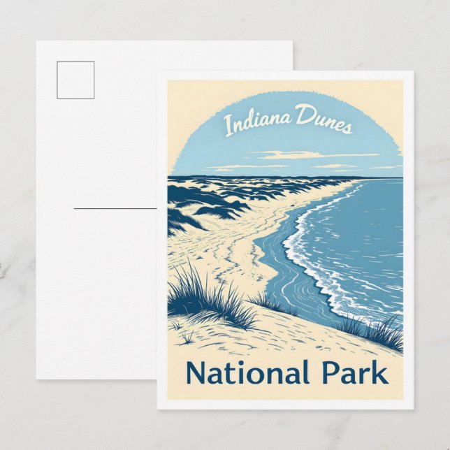 Indiana Dunes National Park Indiana USA Travel Postcard (Front/Back)