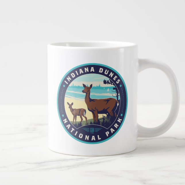 Indiana Dunes National Park Large Coffee Mug (Right)