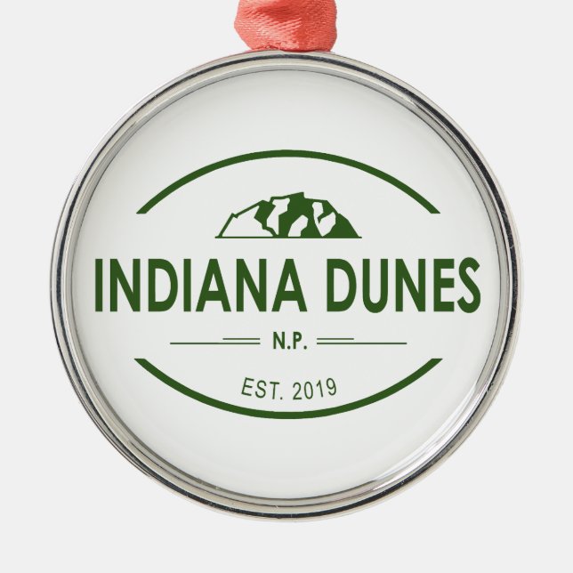 Indiana Dunes National Park Metal Tree Decoration (Front)