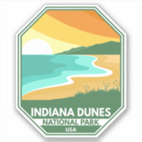 Indiana Dunes National Park Minimal Retro Emblem