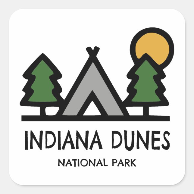 Indiana Dunes National Park Square Sticker (Front)