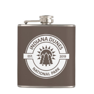 Indiana Dunes National Park Sun Trees Hip Flask