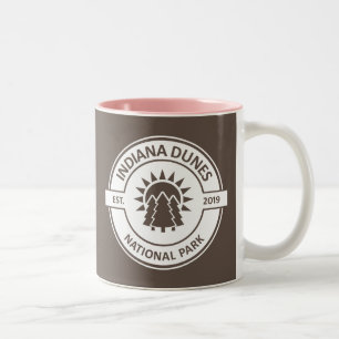 Indiana Dunes National Park Sun Trees Two-Tone Coffee Mug