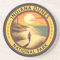 Indiana Dunes National Park Travel Art Vintage