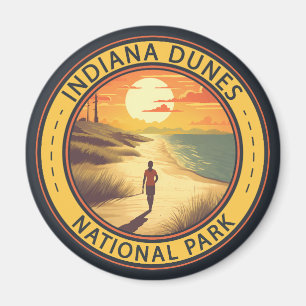 Indiana Dunes National Park Travel Art Vintage Magnet