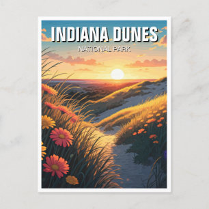 Indiana Dunes National Park Travel Postcard