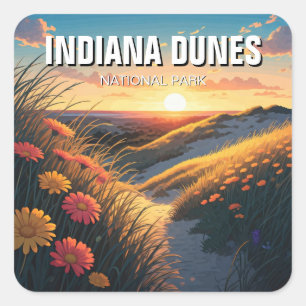 Indiana Dunes National Park Travel Square Sticker