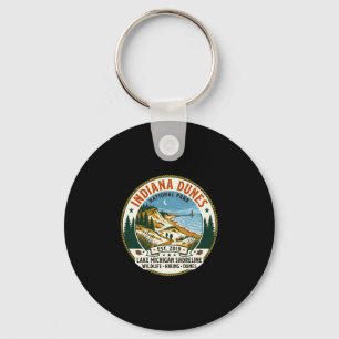 Indiana dunes national park vintage hiking key ring