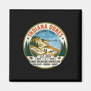 Indiana dunes national park vintage hiking magnet