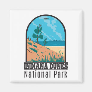 Indiana Dunes National Park Vintage  Magnet