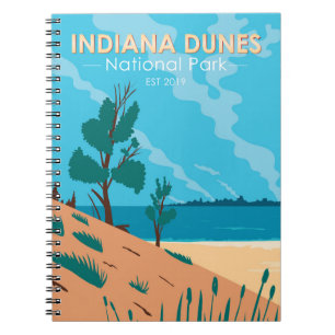 Indiana Dunes National Park Vintage  Notebook