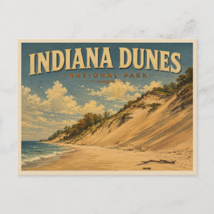 Indiana Dunes National Park Vintage Postcard