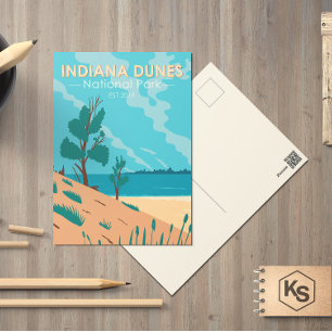 Indiana Dunes National Park Vintage Postcard