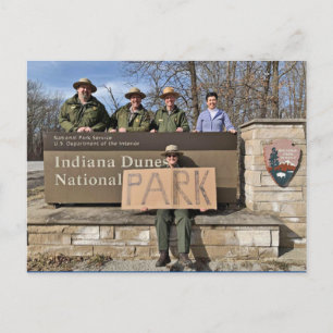 Indiana Dunes National State Park Sign Postcard