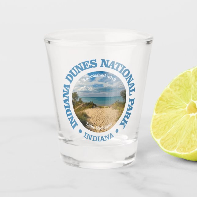 Indiana Dunes NP2 Shot Glass (Front)