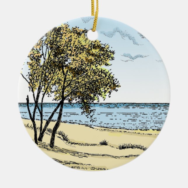 Indiana Dunes Ornament (Front)