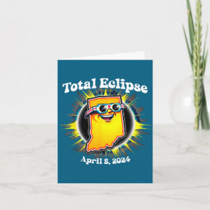 Indiana Eclipse Glasses Solar Eclipse Illustration Card