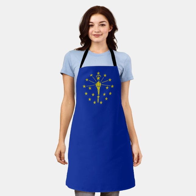 Indiana flag apron (Worn)