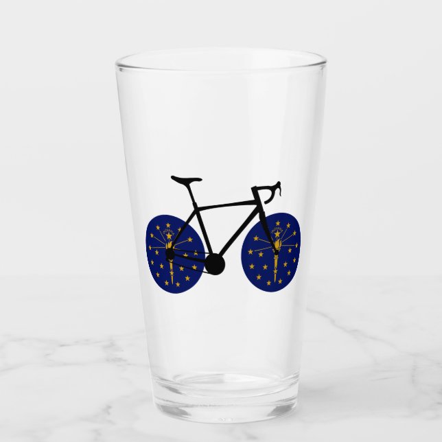 Indiana Flag Cycling Glass (Front)